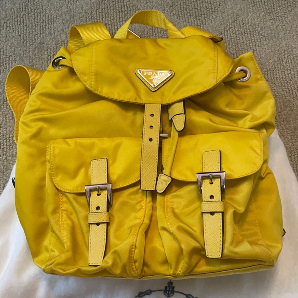 Prada Yellow Mini Knapsack